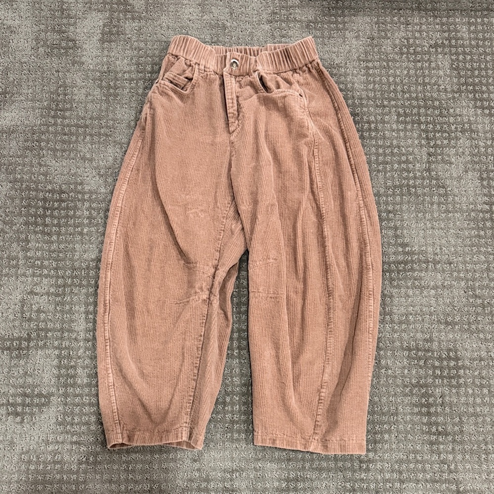 Barrel leg corduroy jean